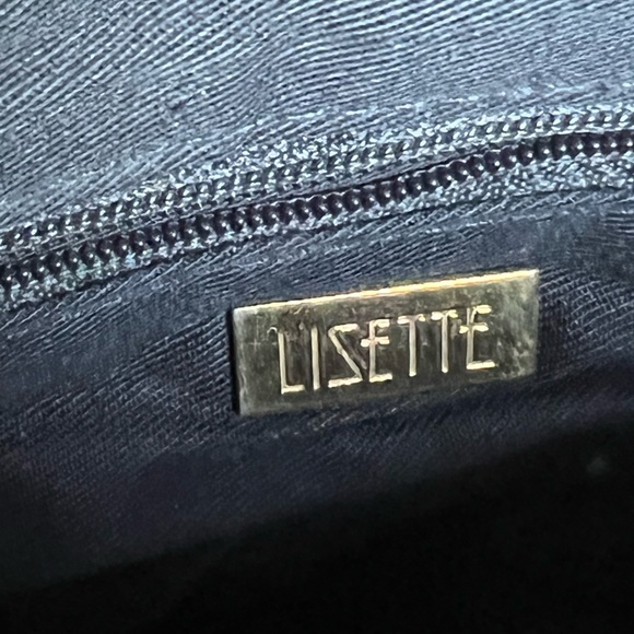 Lisette black and gold chain straps pocketbook - Picture 2 of 2